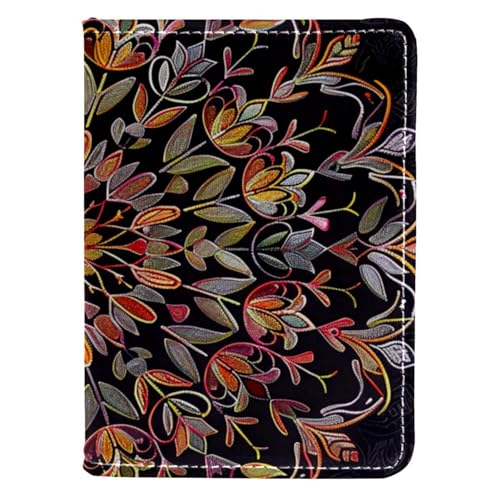 FNETJXF Reisepasshülle für Damen, PU-Leder, Reisedokumente, Organizer, Schutz, ethnisches Mandala-Design, Muster 461, 10x14cm/4x5.5 in von FNETJXF