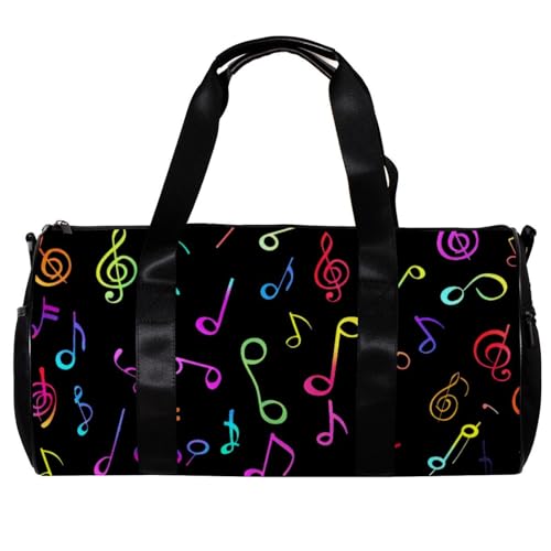 Turnbeutel für Damen, Herren, Turnbeutel für Damen, Handgepäcktasche, Wochenendtasche, Musik, Cartoon, grüne Gitarre, Muster 5003, 45x23x23cm(17.7x9x9in) von FNETJXF