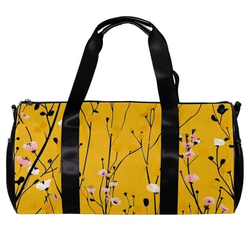 Turnbeutel für Damen und Herren, Sporttasche, Workout-Tasche, Tragetasche für Reisen, Workout, Pastorable Frühling Pflanze Pusteblume Vintage, Muster 6704, 45x23x23cm(17.7x9x9in) von FNETJXF