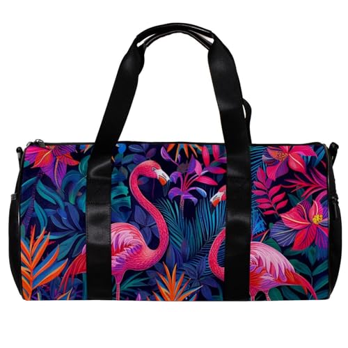 Turnbeutel für Herren, Seesack, Turnbeutel für Damen, Sport, Fitnessstudio, Tragetasche, Schwimmen, moderne tropische Pflanzen, Blumen, Palmblätter, Muster 4729, 45x23x23cm(17.7x9x9in) von FNETJXF