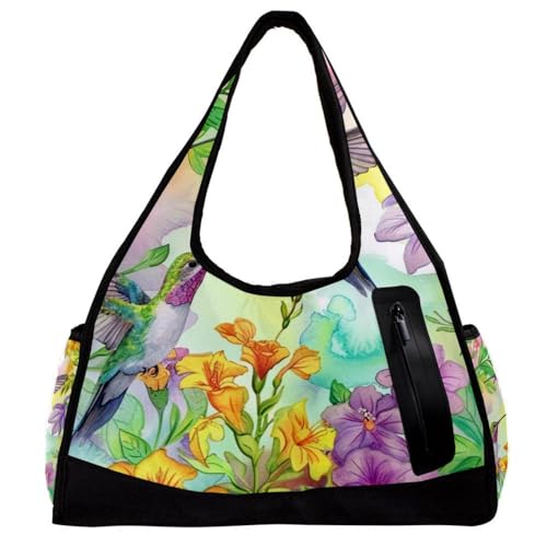 Turnbeutel für Herren, Sporttasche, Sporttasche, Handtasche, pastorable Gänseblümchen, Frühlingsblumen, Retro-Stil, Muster 6468, 47x16.5x27cm(18.5x6.5x10.6in) von FNETJXF