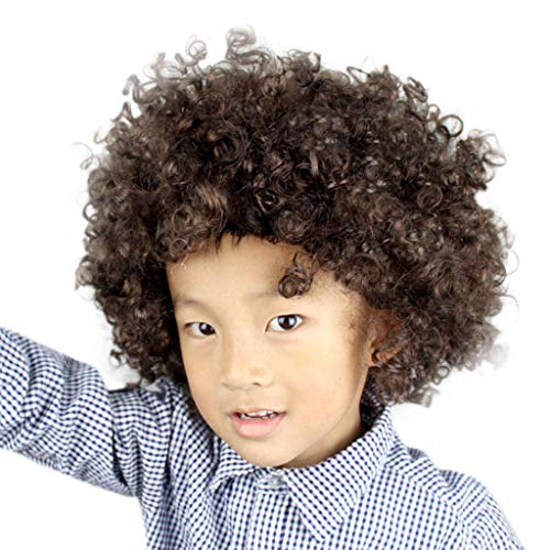 # Clown Party Haar Disco Haar Afro Perücke Fußball Afro Fan-Kids Maskerade Perücke Faschingskostüme (K, One Size) von FNKDOR