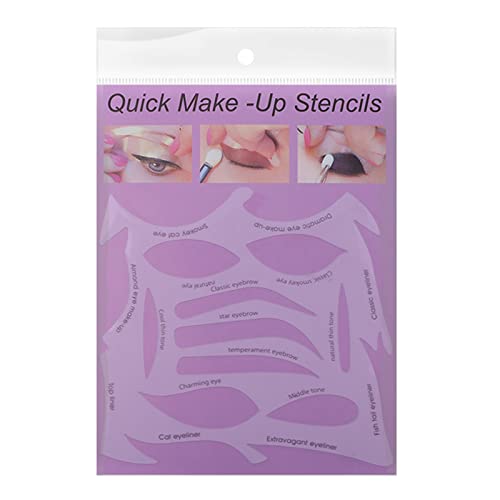 # Eye Makeup Aid Card Paper Liner Template Card Lidschatten Eyeliner Augenbrauen Multifunktionale Make-up-Karte (Pink, One Size) von FNKDOR