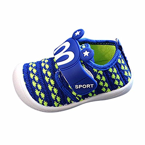 FNKDOR Baby Quietsche Schuhe Hasenohren Squeaky Krabbelschuhe für Jungen und Mädchen(Länge: 11,5 cm,Blau) von FNKDOR