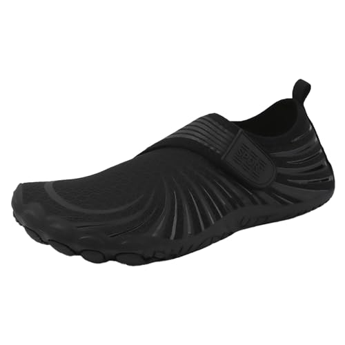 FNKDOR Barfuss Schuhe Unisex Herren und Damen Strandschuhe Schwimmschuhe Aquaschuhe Badeschuhe Barfußschuhe Outdoor Günstig Surfschuhe Gr.35-46 (Black, 36) von FNKDOR