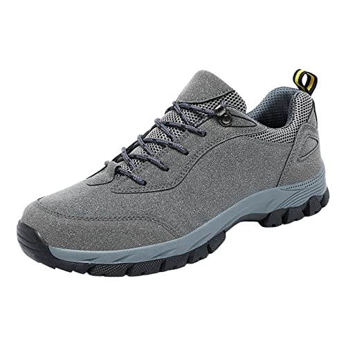 FNKDOR Wanderschuhe Herren Wasserdicht Atmungsaktiv rutschfest Hiking Schuhe Leichte Trekkingschuhe Outdoorschuhe (Grey, 42) von FNKDOR