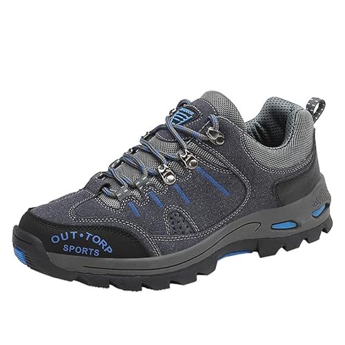 FNKDOR Wanderschuhe Herren Wasserdicht Atmungsaktiv rutschfest Leichte Hiking Schuhe Outdoorschuhe Trekkingschuhe (Grey, 41) von FNKDOR