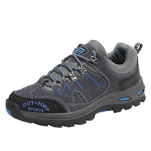 FNKDOR Wanderschuhe Herren Wasserdicht Atmungsaktiv rutschfest Leichte Hiking Schuhe Outdoorschuhe Trekkingschuhe (Grey, 42) von FNKDOR