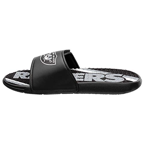 FOCO Las Vegas Raiders Badelatschen NFL Gel Sport Slides - 45/46 von FOCO