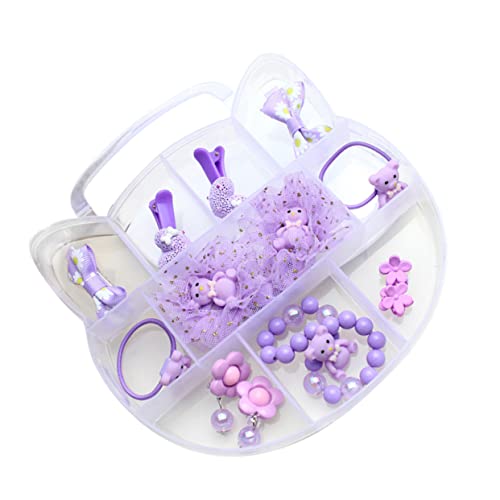 FOMIYES 1 Satz Baby Mädchen Haarspangen Baby Mädchen Armband Kinder Armband Baby-armband Haarschmuck Für Babymädchen Kinderarmbänder Säuglingsanzug Kleine Violett Prinzessin Ausgabekarte von FOMIYES