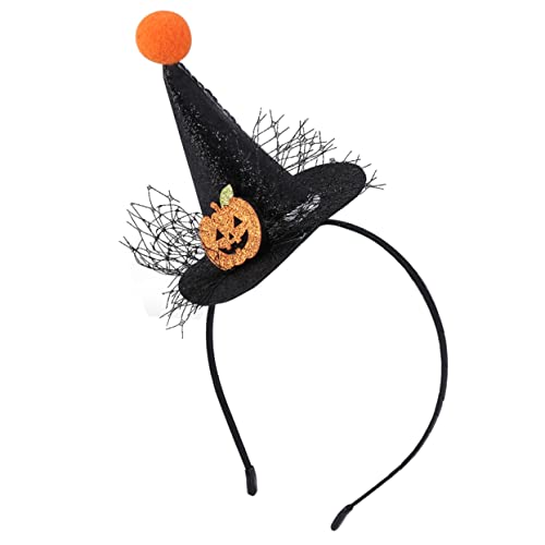 FOMIYES 1stk Haarnadel Stirnband Hexehut Harrband Halloween Stirnband Cosplay-haarspange Geist Kürbis Haarschmuck Halloween-hexen-haarspangen Strumpffüller Kind Teufel Partyhut Kunstleder von FOMIYES