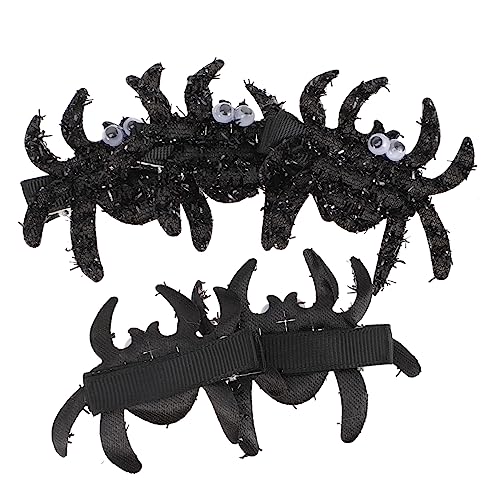 FOMIYES 10st Spinne Haarnadel Halloween Haarschmuck Für Kinder Haarspangen Mit Spinnen Für Kinder Fledermaus Cosplay Kopfbedeckung Gothic Haarschmuck Skelett Fräulein Stoff Krokodilklemme von FOMIYES