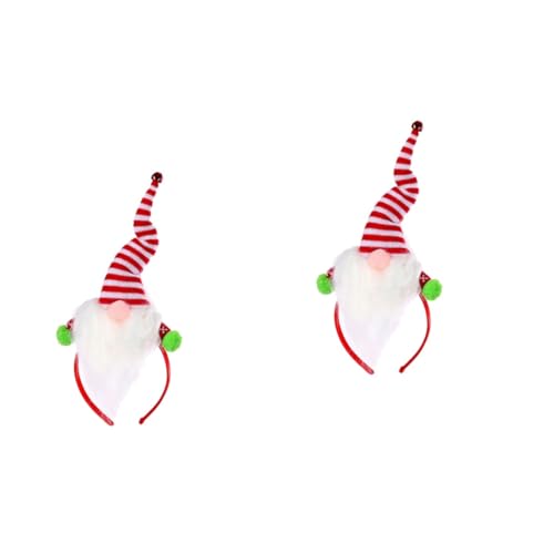 FOMIYES 2 Stk Weihnachtsstirnband Push-Gnome-Puppenspielzeug gefülltes Stirnband Haargummi Haarschmuck interessanter Kopfschmuck Weihnachtsdekoration charmant Kopfbedeckung Dekorationen von FOMIYES