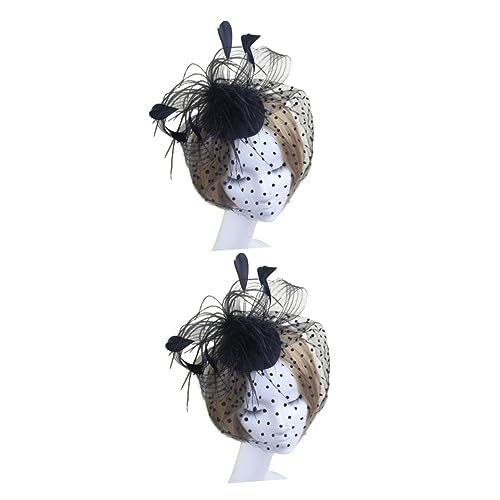 FOMIYES 2st Vogelkäfiggitter Im Retro-stil Blumenhaarspangen Für Frauen Hochzeit Fascinator-kopfbedeckung Haarspangen Für Damen Haarklammer Schleier Für Bräute Halloween Partybedarf Braut von FOMIYES