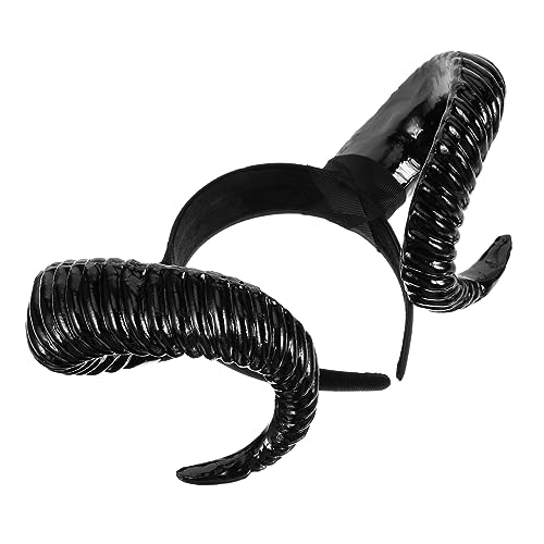 FOMIYES 2st Simulation Hörner Stirnband Schaf Schwarz Hörner Kopfschmuck Weihnachten Stirnband Halloween Requisiten Halloween-haare Strumpf Stuffer Geschenke Haarschmuck Das Foto Mädchen von FOMIYES