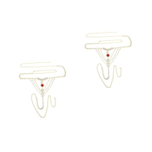 FOMIYES 2 Stück Körperkettenzubehör Unterwäsche Beinkettenschmuck für Körperketten für Frauen Höschen Gürtel für Taillenkette Schmuck Taillenschmuck Strass-Dessous Strasssteine Golden FOMIYES 2 Stück Körperkettenzubehör Unterwäsche Beinkettenschmuck für Körperketten für Frauen Höschen Gürtel für Taillenkette Schmuck Taillenschmuck Strass-Dessous Strasssteine Golden von FOMIYES
