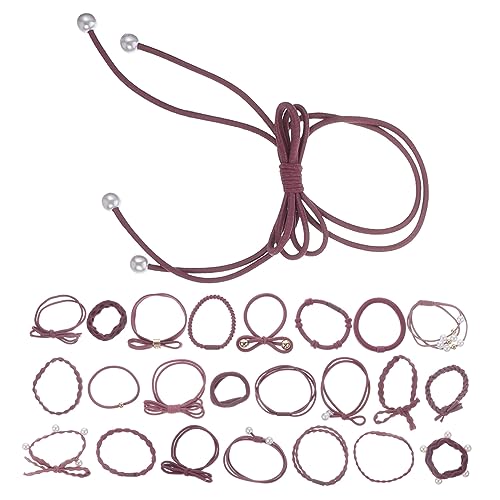 FOMIYES 24st Haargummis Haarband Haargummi-armbänder Für Frauen Haarschmuck Für Damen Haarschmuck Für Mädchen Haarmanschetten Haarseile Kind Violett Elastizität Gummiband Pferdeschwanz von FOMIYES