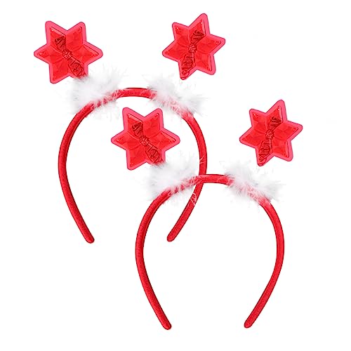 FOMIYES 2st Geweih Haarreifen Stirnband Lustige Stirnbänder Geweihkopfband Valentinstag Zubehör Partygeschenke Für Kinder Foto-requisiten Für Weihnachten Stoff Fräulein Mädchen Schal von FOMIYES