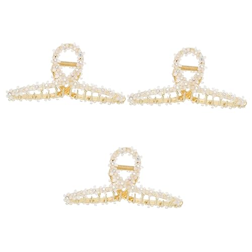 FOMIYES 3 Stück Pin Diamant Metall Haar Nicht Strass Pferdeschwanz Clip Styling Kristall Klemme Mode Kleine Slip Halter Rechteckig Für Haarspange Halter Klaue Frauen Clips Banane von FOMIYES