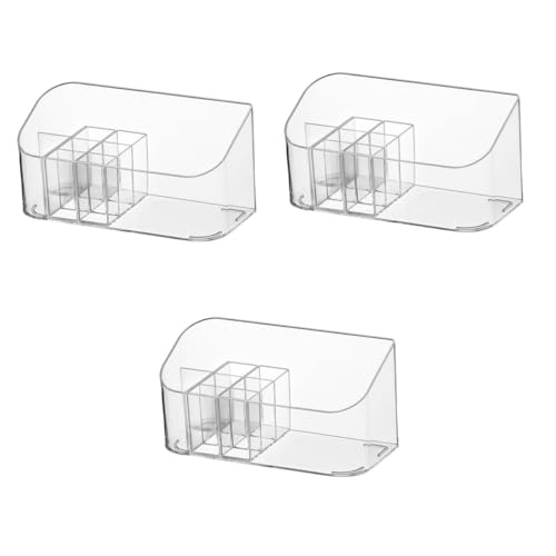 FOMIYES 3st Transparente Finishing-box Nagellackständer Durchsichtige Kunststoffschale Kosmetische Aufbewahrungseinheit Poster Mit Weltkarte Parfümtablett Kosmetik Schminkständer Plastik von FOMIYES