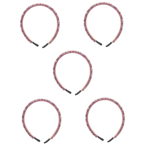 FOMIYES 5St barockes Strasshaar juwelenbesetzte Haarspangen Perlenstirnband für frauen Haargummis Tiara schickes Haarband Stirnband für Mädchen Blitz Haarschmuck strass haar schmücken von FOMIYES