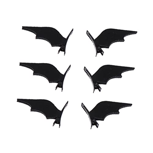 FOMIYES 6st Halloween-blumen-haarspangen Fledermaus-haar-accessoires Fledermausflügel Haarspangen Devil Wing Hair Clips Party Hairpin Fledermaus-haarspangen Kleinkind Einstellen Kleidung von FOMIYES