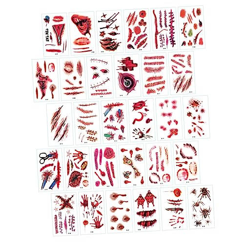 FOMIYES 60 Blatt Halloween-Narben aufkleber Narbenmuster gefälscht wasserdichte Aufkleber für Erwachsene halloween fake blood halloween schminke Sammeln von Halloween-Aufklebern Papier FOMIYES 60 Blatt Halloween-Narben aufkleber Narbenmuster gefälscht wasserdichte Aufkleber für Erwachsene halloween fake blood halloween schminke Sammeln von Halloween-Aufklebern Papier von FOMIYES