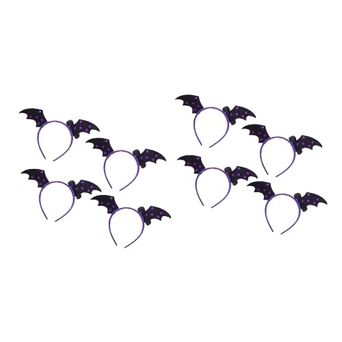 FOMIYES 8 Stk Halloween-stirnband Halloween-haar-accessoire Gruseliges Kostümzubehör Halloween-kopfzubehör Halloween-kinderhaarband Kinder Stirnband Spinne Teufel Fräulein Tuch Violett von FOMIYES