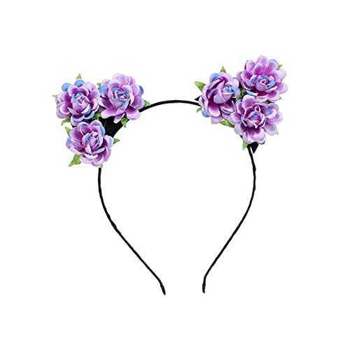 FOMIYES Party-Stirnband Haarschmuck Eltern-kind Die Blumen Schmücken Violett Stirnbänder Für Mädchen von FOMIYES