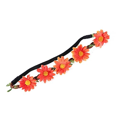 FOMIYES 5st Blumenkrone, Blumengirlanden-stirnbänder Sonnenblumen-stirnband Sonnenblumenkrone Haarkranz Blumen-haarschmuck Blumenmädchen-stirnband Blumenkranz Strand Fräulein Kronenblume von FOMIYES