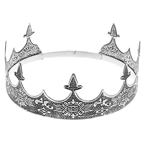 FOMIYES Metallkrone Geschenke Für Königskrone Mittelalterliche Partydekorationen Kronenkönig Der Männer Tiara-krone Herrenkrone Mittelalterliches Stirnband Silberne Krone Junge Braut von FOMIYES