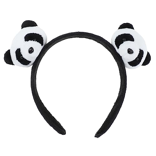 FOMIYES Panda-haarnadel Knirscht Flauschige Haargummis Tierohren Erwachsener Cartoon-panda-haarbänder Für Mädchen Fell Ohren Stirnband Bommel Haarband Ohrclip Fräulein Flanell Die Blase von FOMIYES