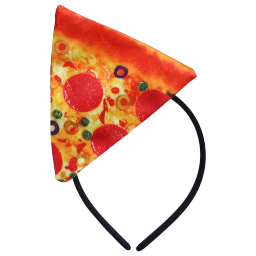 FOMIYES Pizza-stirnband Kopfschmuck Haarband Festival Stirnb?nder Halloween-partygeschenke Pizza-kopfbedeckung Halloween-stirnband Für Mädchen Haarschmuck Strickstoff Abschlussball Kind von FOMIYES