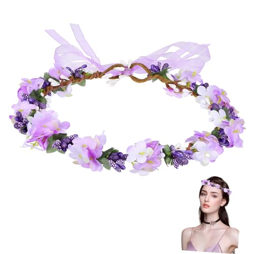 FOMIYES Schmetterlingskranz Blumen Stirnband Für Frauen Haarblumen Accessoires Blumenkrone Für Mädchen Feen Stirnband Braut Blumen Haardekoration Blumen Kopfschmuck Blumenkronen von FOMIYES