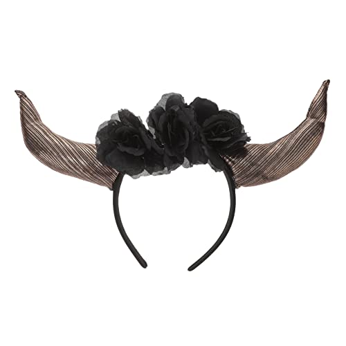 FOMIYES Tag Der Toten Stirnband Horn-stirnband Für Cosplay Cosplay- Kopfbedeckung Horn-stirnband-cosplay Hören Aus Horn Gothic Kostümstirnband Stoff Dreifarbige Halloween Fräulein von FOMIYES