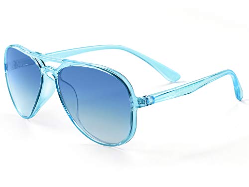 FONHCOO Sonnenbrille Kinder 5-10 Jahre Mädchen UV400 Pilotenbrille polarisiert Kinderbrille Jungen Superleichte TR90 Kindersonnenbrille (Blau) von FONHCOO