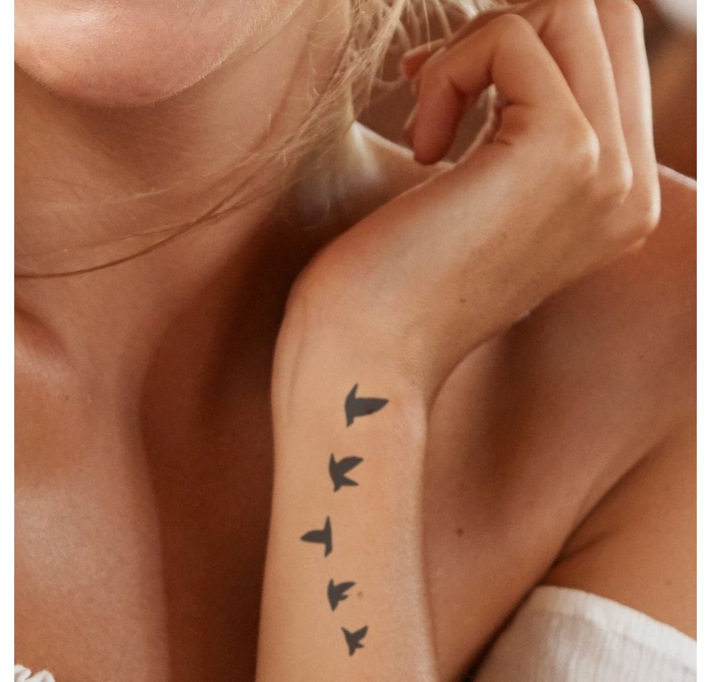 FOREVER NEVER Schmuck-Tattoo Fliegende Vögel von FOREVER NEVER