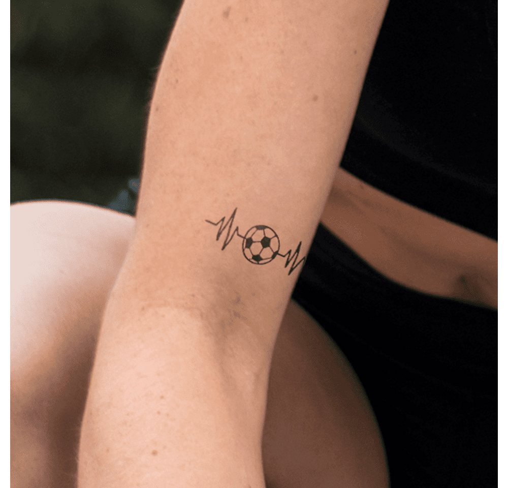 FOREVER NEVER Schmuck-Tattoo Fußball Herzschlag von FOREVER NEVER