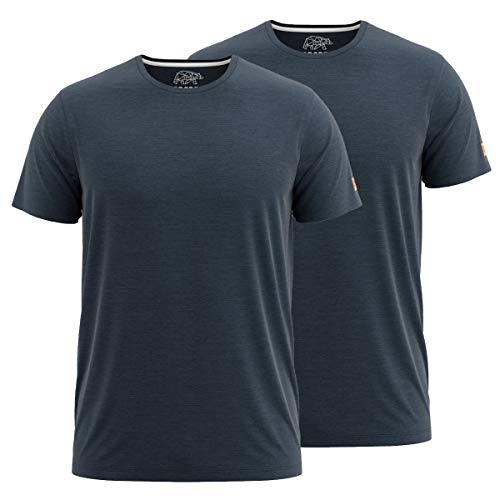 FORSBERG T-Shirt Doppelpack zum Sparpreis einfarbig Rundhals hochwertig robust bequem guter Schnitt, Farbe:Navy, Größe:4XL von FORSBERG