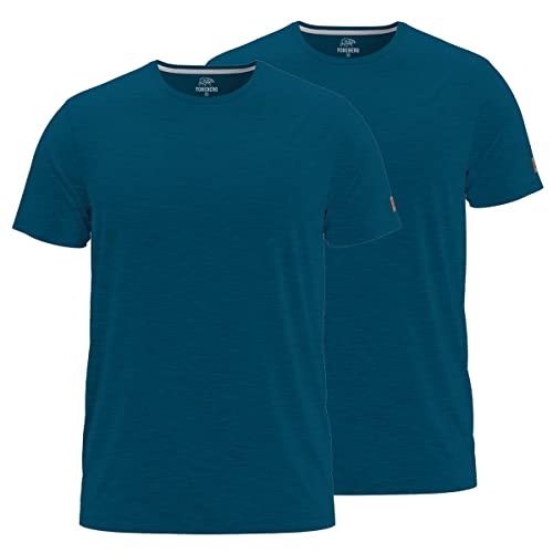 FORSBERG T-Shirt Doppelpack zum Sparpreis einfarbig Rundhals hochwertig robust bequem guter Schnitt, Farbe:Petrol, Größe:XL von FORSBERG