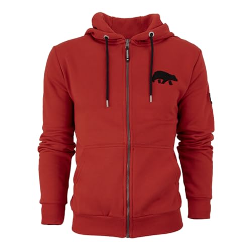 FORSBERG Zip-Hoodie mit Frottee Logo, Frontzipper, geräumige Bauchtaschen, Farbe:rot, Größe:XXL FORSBERG Zip-Hoodie mit Frottee Logo, Frontzipper, geräumige Bauchtaschen, Farbe:rot, Größe:XXL von FORSBERG