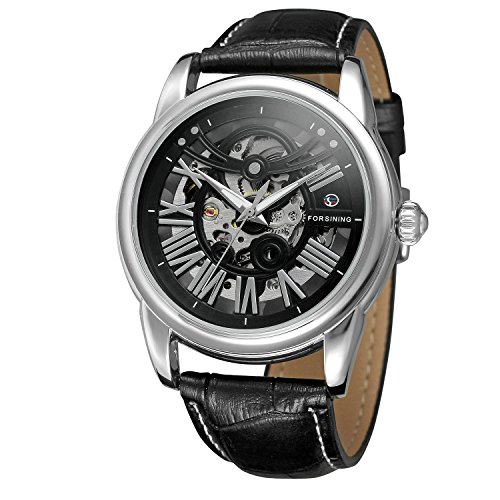 FORSINING Men's Automatic Self-Wind Skeleton Analogue Display Watch with Leather Strap FSG8148M3S1 von FORSINING