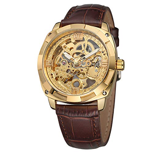 FORSINING Men's High End Leather Strap Automatic Analogue Dress Wristwatch FSG8157M3G2 von FORSINING