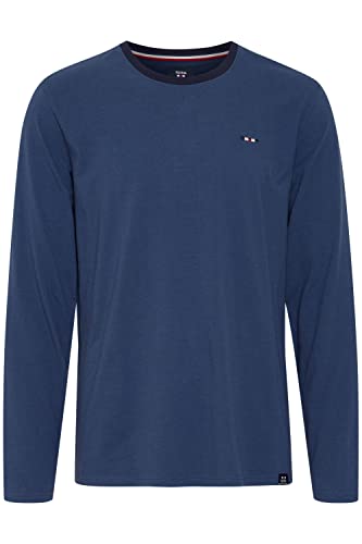 FQ1924 FQDilan Herren Longsleeve Langarmshirt Shirt mit Rundhals-Ausschnitt, Größe:XXL, Farbe:Dark Denim (194118) von FQ1924