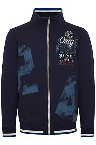 FQ1924 FQMagnus Herren Sweatjacke Cardigan Jacke mit hochabschließendem Kragen, Größe:S, Farbe:Navy Blazer (193923) von FQ1924