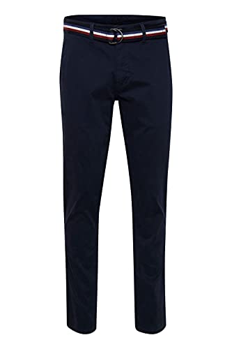 FQ1924 FQRyan Herren Chino Hose Stoffhose mit Stretch und Gürtel Regular Fit, Größe:33/32, Farbe:Navy Blazer (193923) von FQ1924