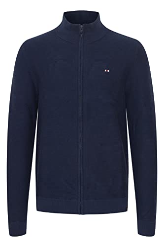 FQ1924 FQVillum Herren Strickjacke Cardigan Feinstrick mit hochabschließendem Kragen, Größe:2XL, Farbe:Navy Blazer (193923) von FQ1924