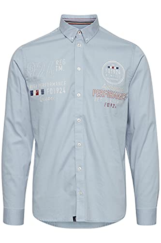 FQ1924 Hallvard Herren Freizeithemd Hemd aus 100% Baumwolle, Größe:L, Farbe:Chambray Blue (154030) von FQ1924