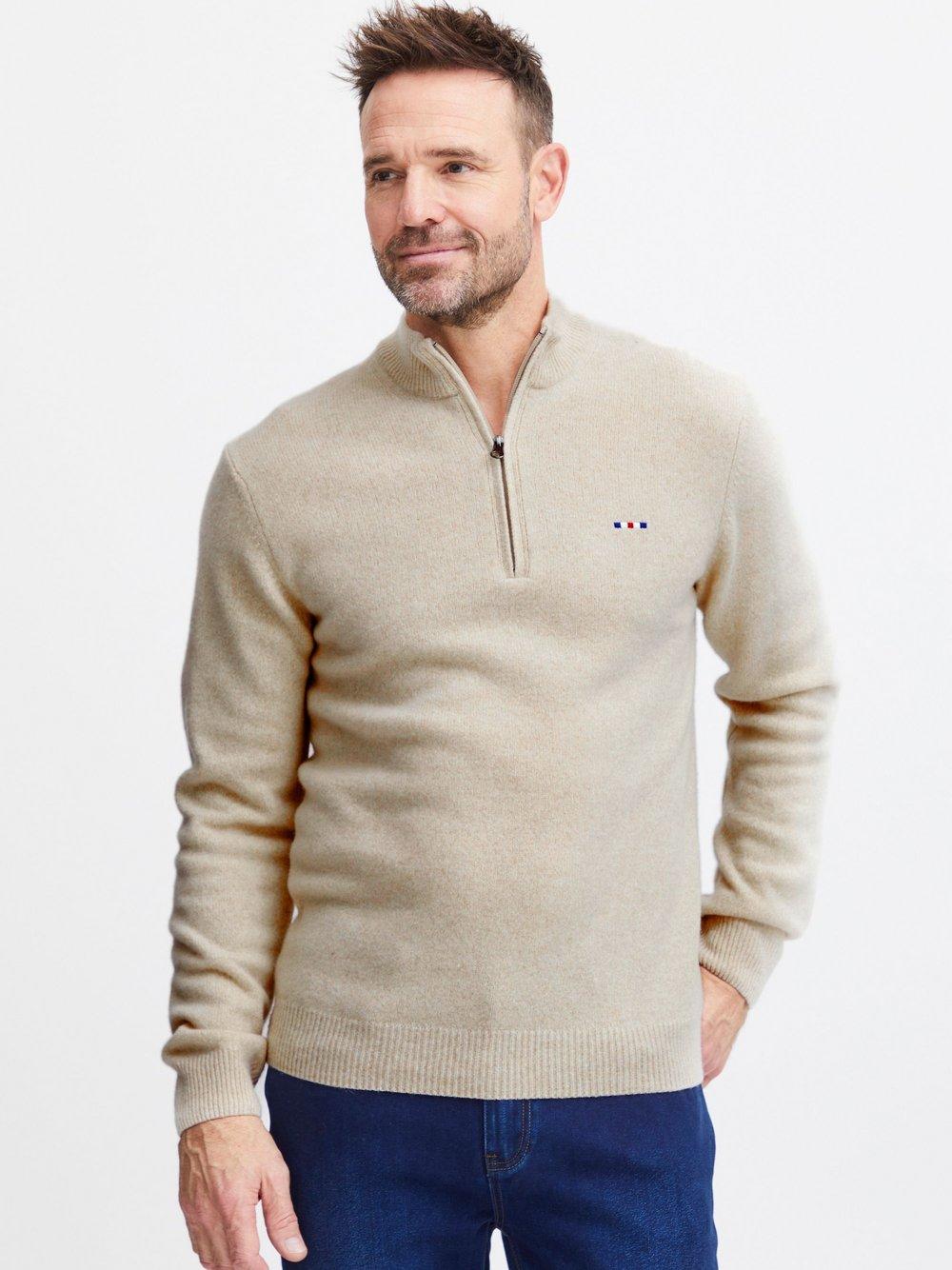 FQ1924 Wollpullover Herren Wolle, beige von FQ1924