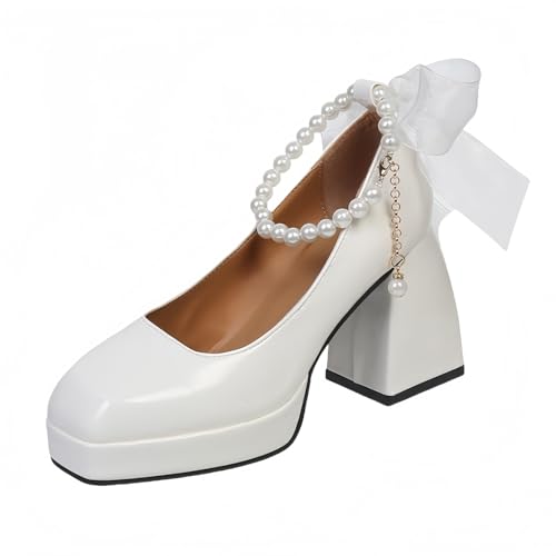 Damen Lackleder Plattform Mary Janes Kleid Pumps Gothic Low Chunky Absatz Schuhe Süße Lolita geschlossene Zehe Knöchel Verstellbarer Armband Damen Lackleder Plattform Mary Janes Kleid Pumps Gothic Low Chunky Absatz Schuhe Süße Lolita geschlossene Zehe Knöchel Verstellbarer Armband von FQLGJMY